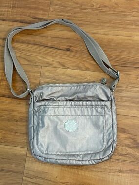 Kipling Metallic gold Crossbody Bag purse adjustable